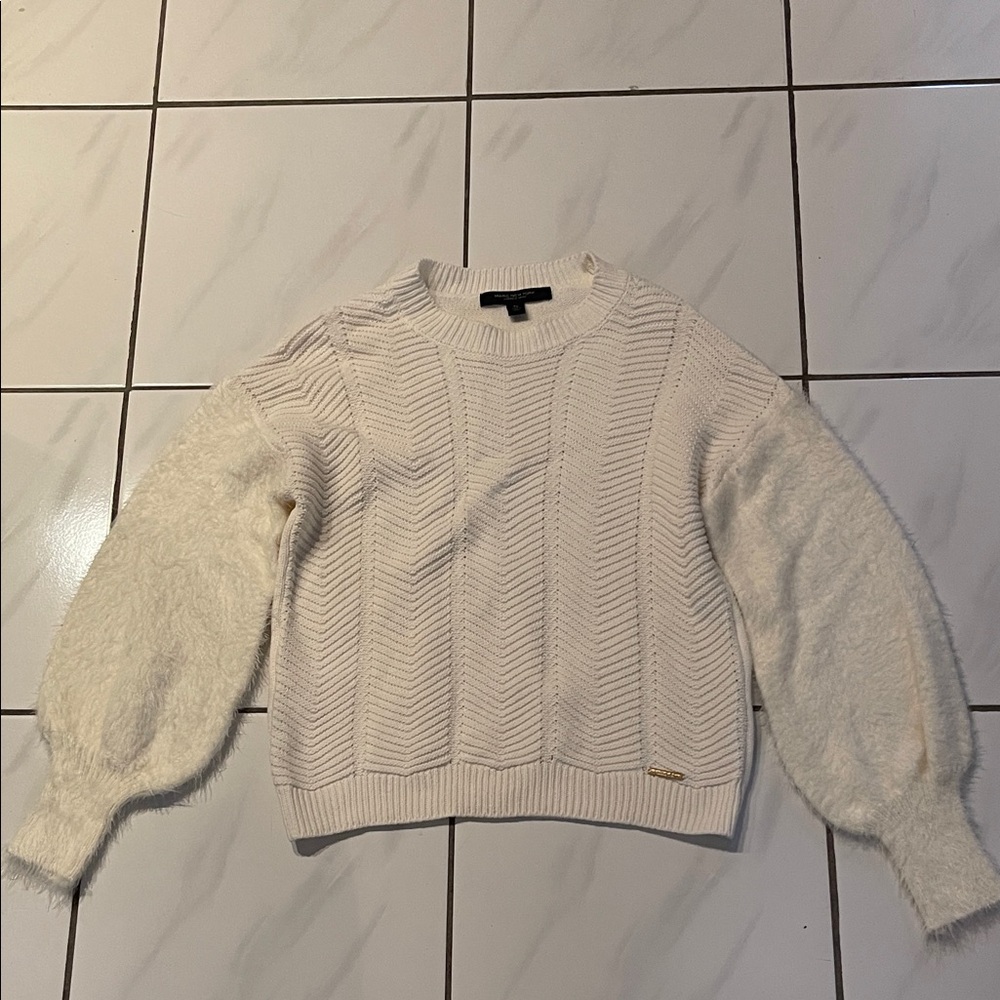 Marc New York Cream Textured Sweater